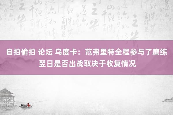 自拍偷拍 论坛 乌度卡：范弗里特全程参与了磨练 翌日是否出战取决于收复情况